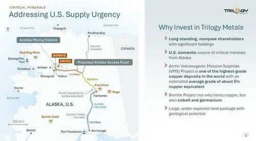 US Takes 10% Stake In Alaska Miner Trilogy Metals