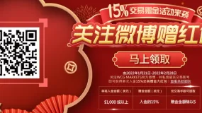 关注微博赠红包 15%交易赠金活动来袭