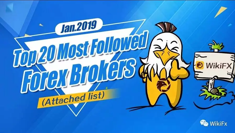 Chart：Top 20 Most Followed Forex Brokers in Jan.2019
