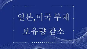 일본, 미국 국채 보유량을 줄이다