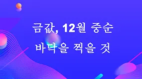금값, 12월 중순 바닥을 찍을 것