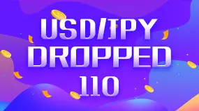 USD/JPY Dropped Below 110