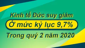 Kinh tế Đức suy giảm ở mức kỷ lục 9,7% trong quý 2 năm 2020