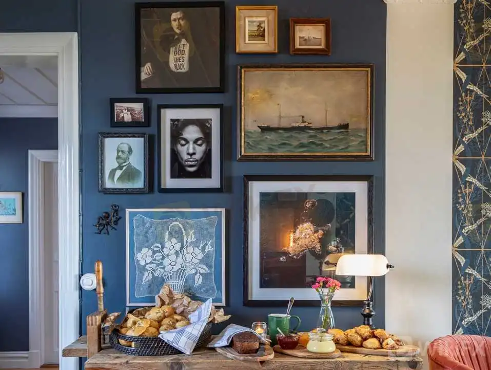 パター・ノスター・ホテルの朝食のディスプレイ。