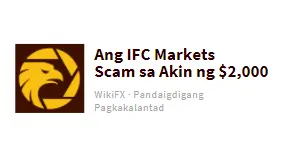 Ang IFC Markets Scam sa Akin ng $2,000