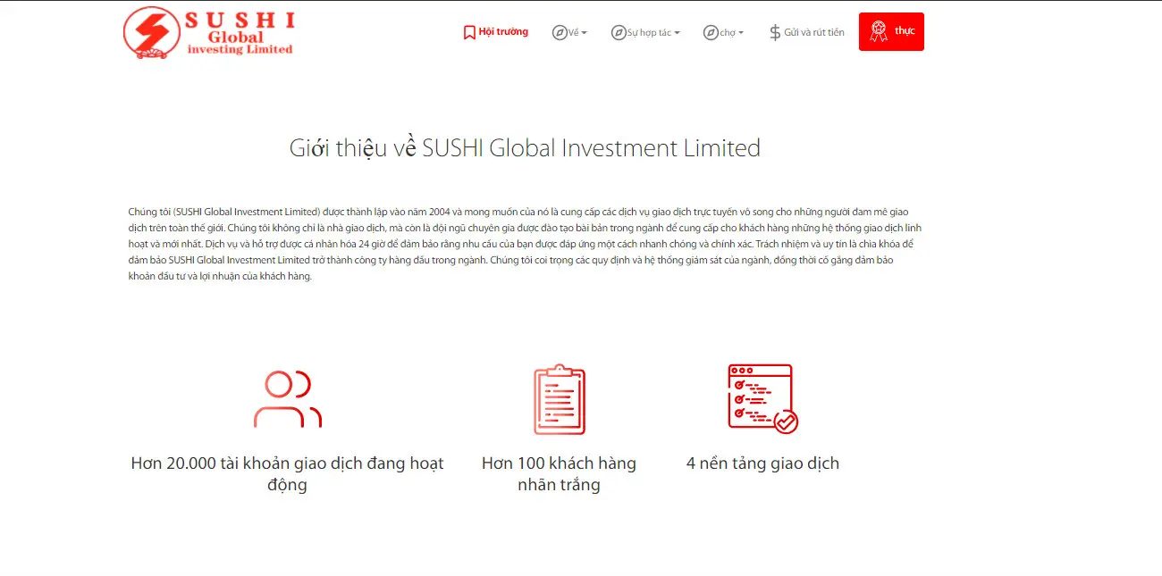 TỔNG HỢP SÀN FOREX SCAM CHUNG CHỦ MỚI NHẤT 2021 (PHẦN 2): SUSHI LIMITED