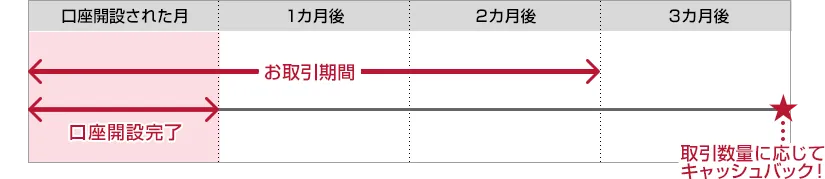 キャッシュバックまでの流れ