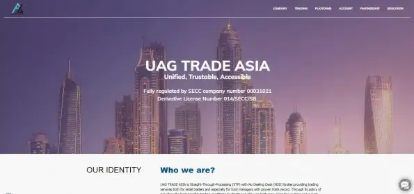 UAG Trade Asia Review:  Clone Trading Platform 