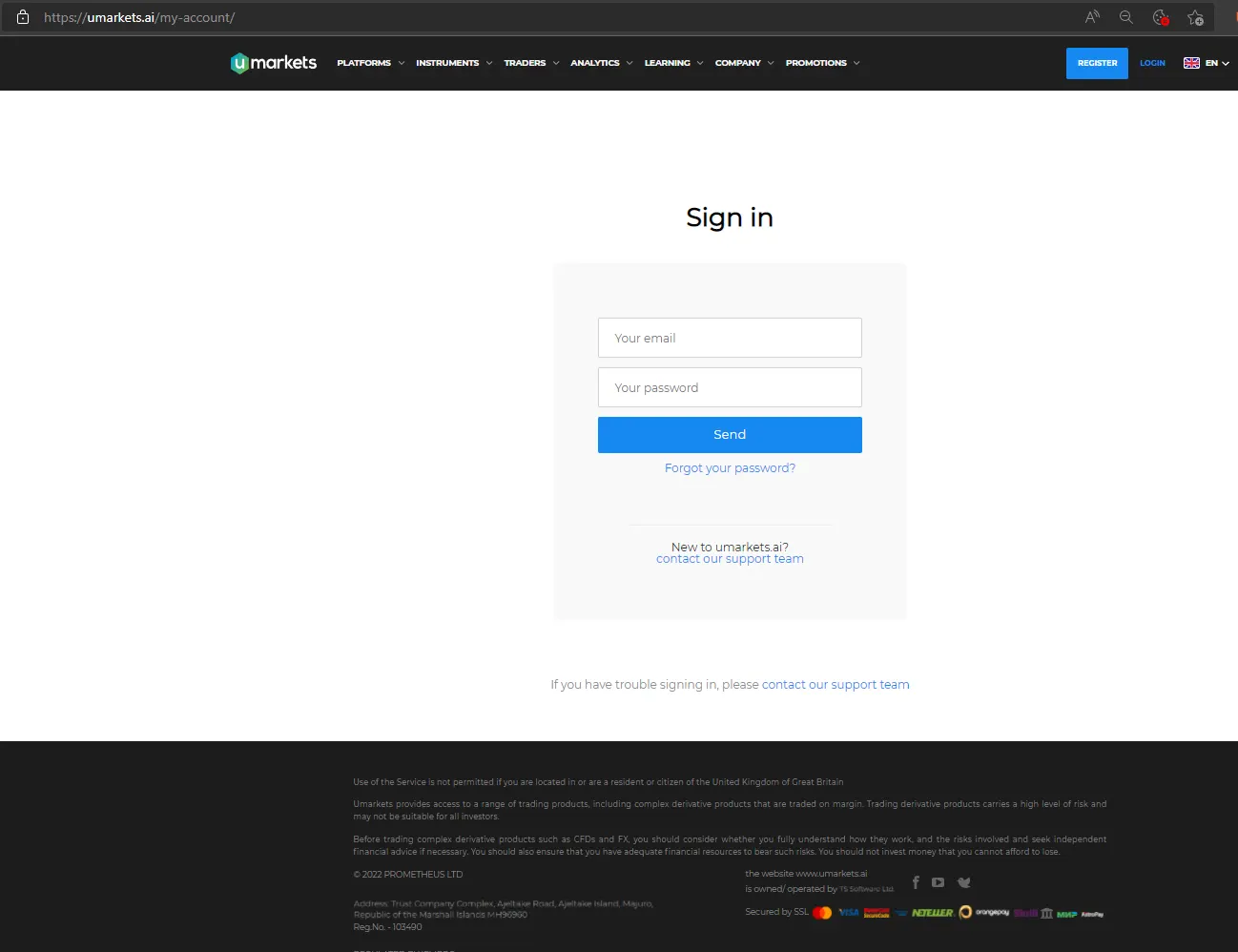 Umarkets Portal Login