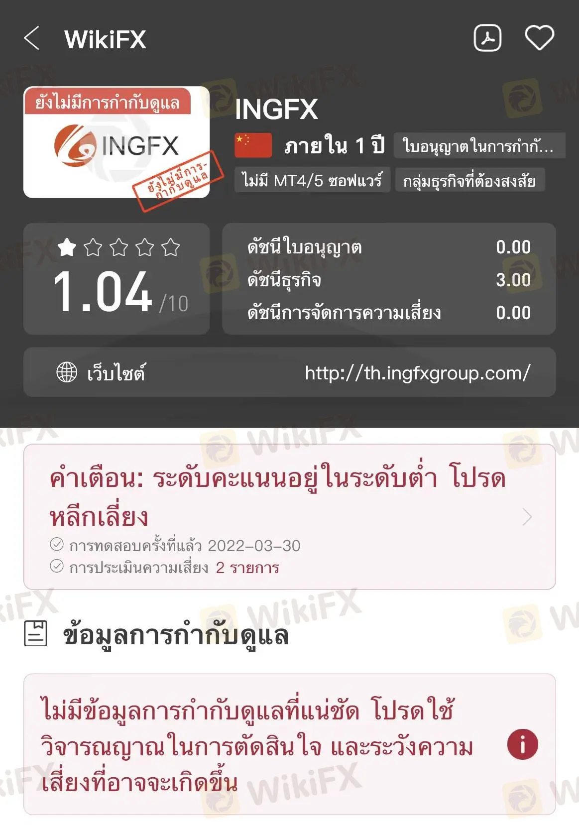 เตือนภัยโบรกเกอร์ Ingfx โกง ไม่ให้ถอนเงิน-ข้อมูลข่าวสาร-Wikifx