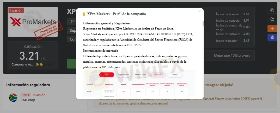 xpro markets perfil.png