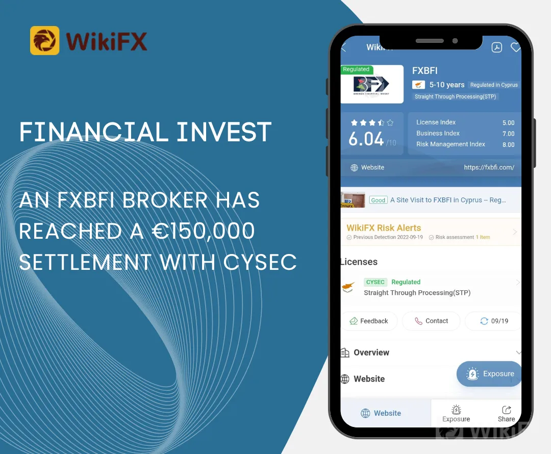 Financial Invest, an FXBFI Broker, Has Reached a €150,000 Settlement With CySEC. (1).png Financial Invest, an FXBFI Broker, Has Reached a €150,000 Settlement With CySEC. (1).png