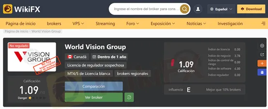 screenshot of WikiFX