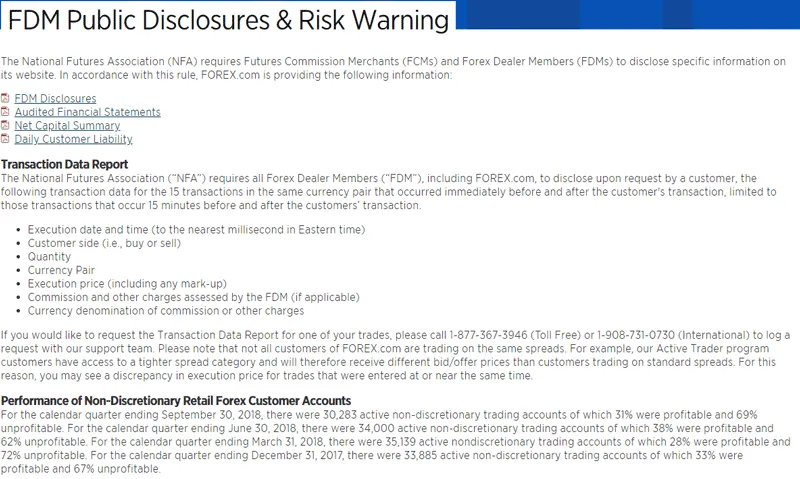 Forex.com Disclosures