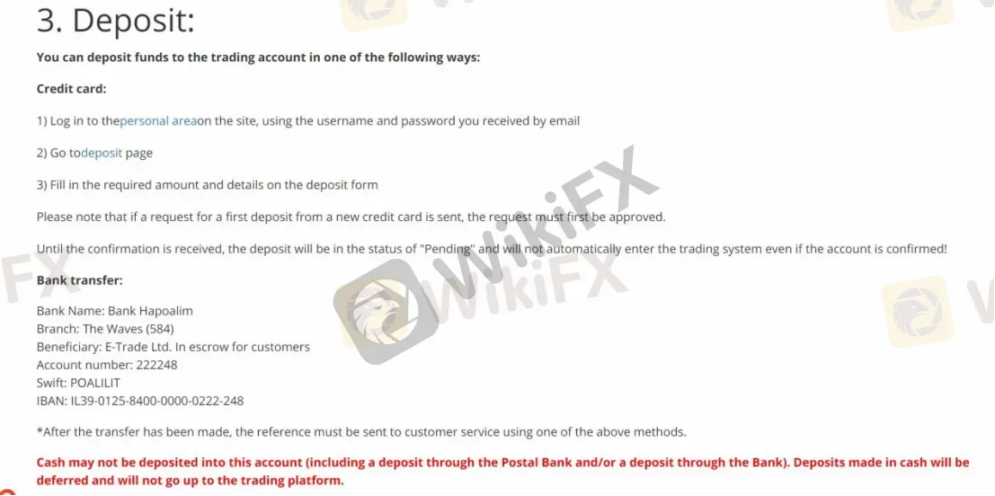 Deposit & Withdrawal