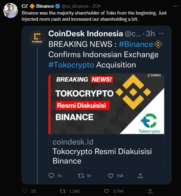 CZ Tweet Soal Tokocrypto.jpg CZ Tweet Soal Tokocrypto.jpg