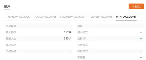 賬戶類型