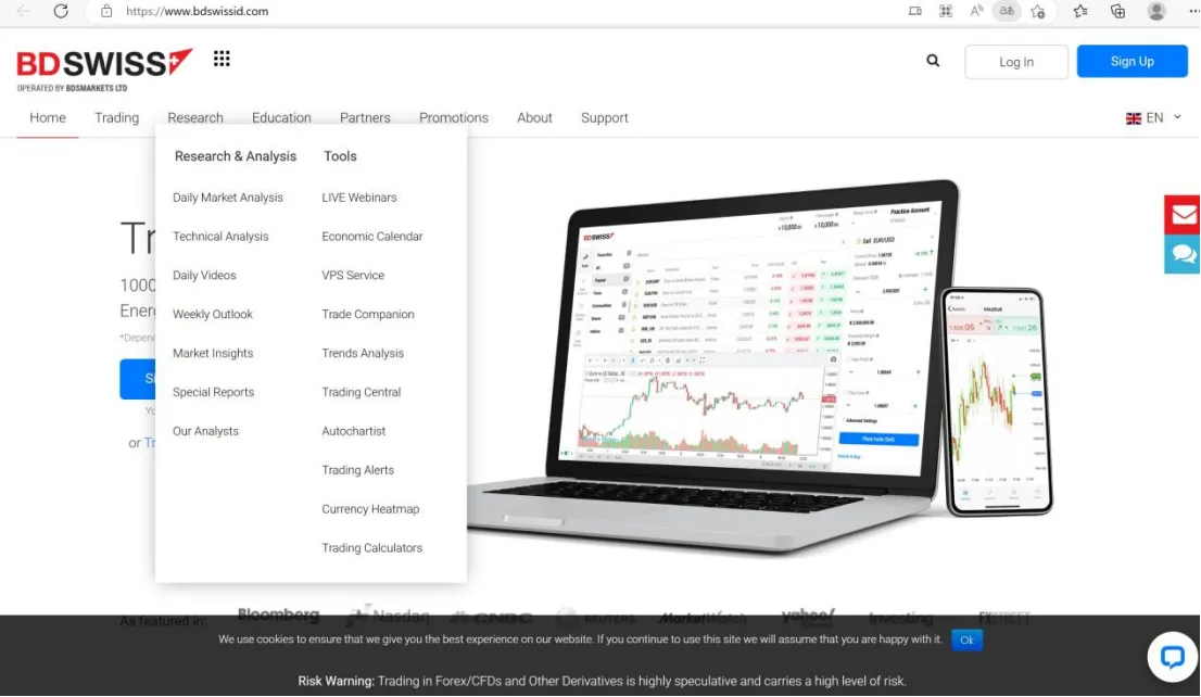 home page