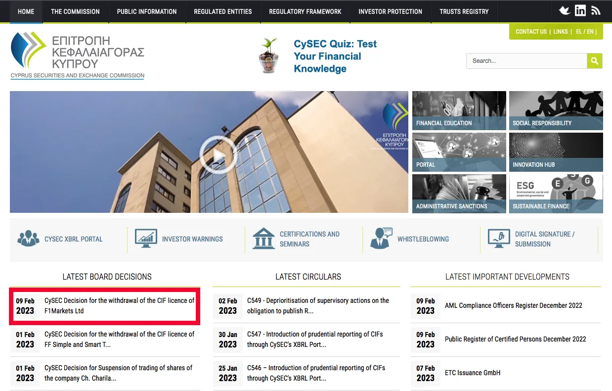 CySEC Website Notice.png CySEC Website Notice.png