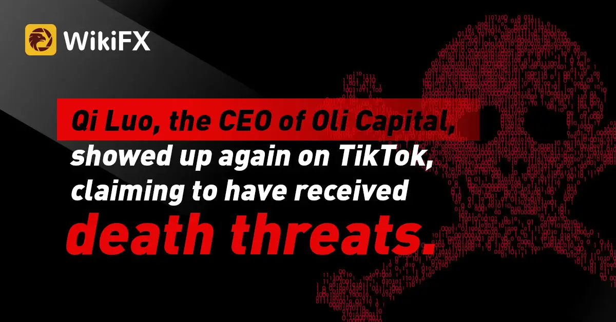 Qi Luo, the CEO of Oli Capital, showed up again on TikTok, claiming to have received death threats.