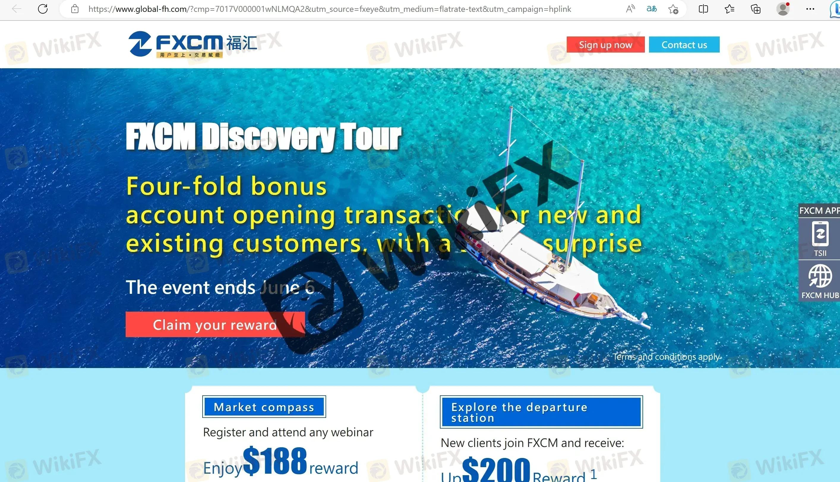 FXCM's website