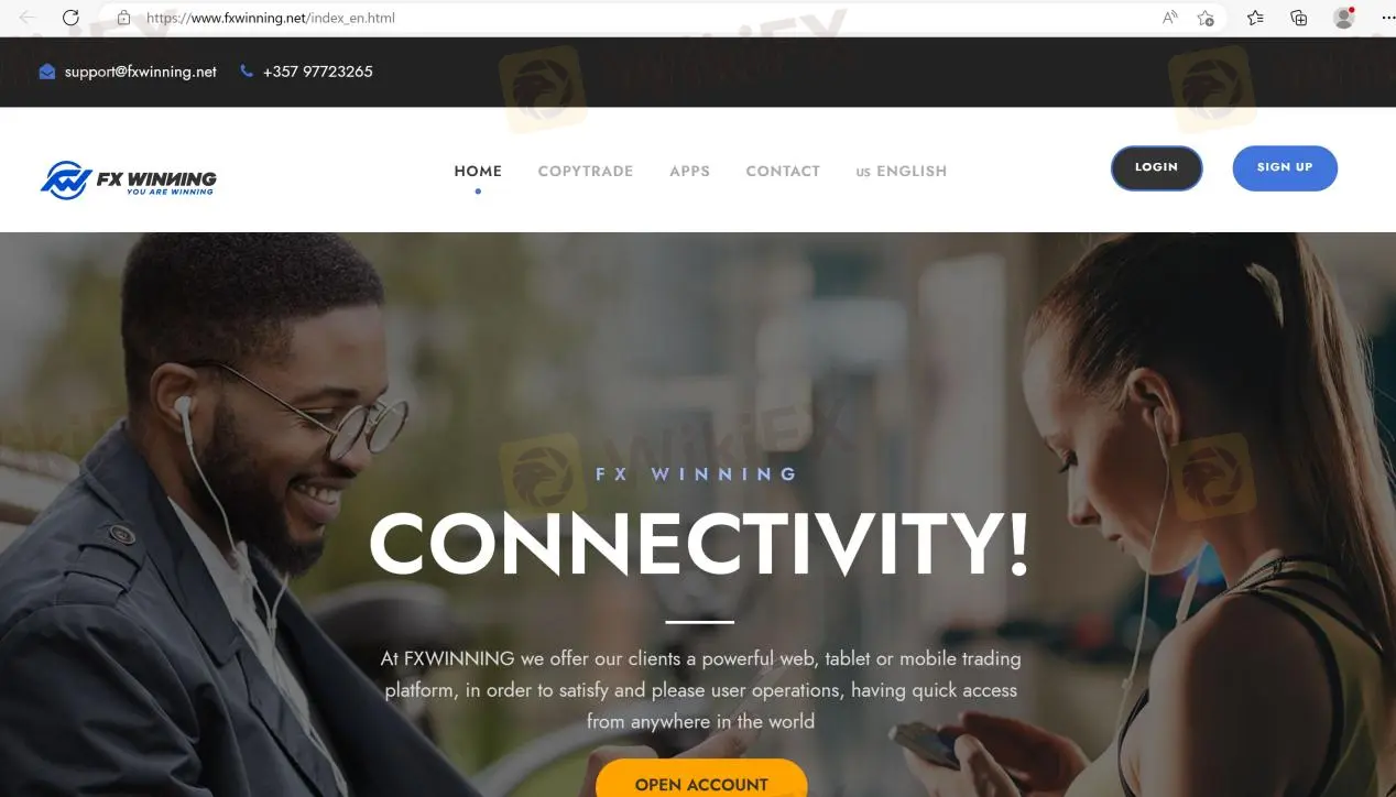 FXWINNING's website
