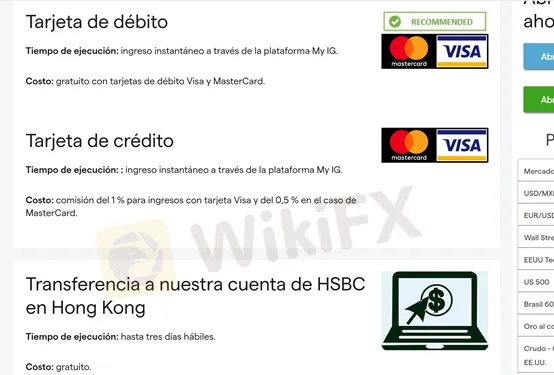 depósito e retirada