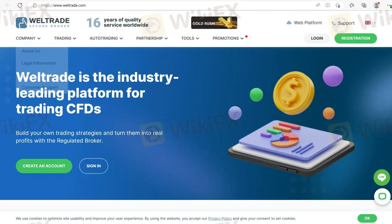 WELTRADE's home page WELTRADE's home page