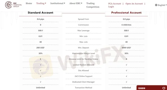 account types