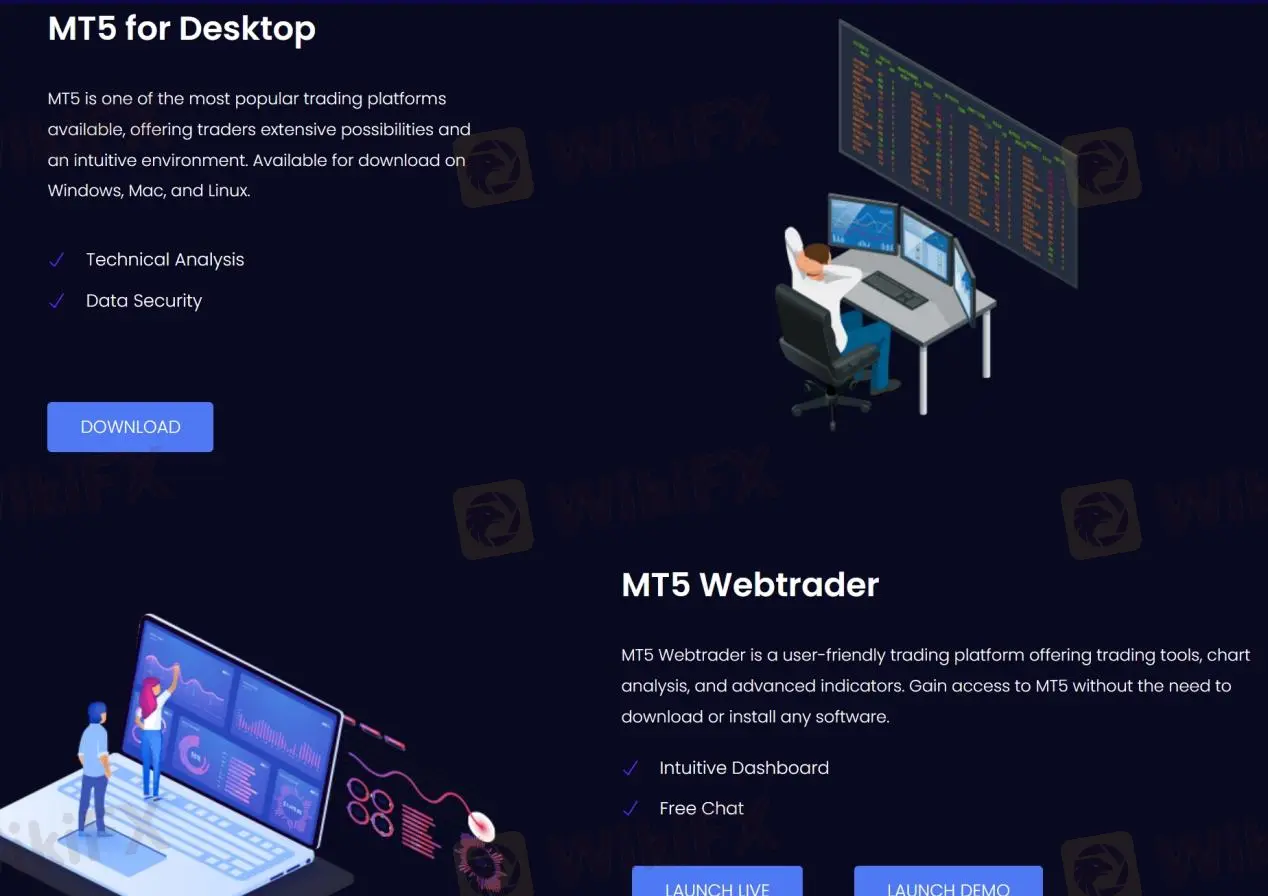 MT5 for deskop & Webtrader