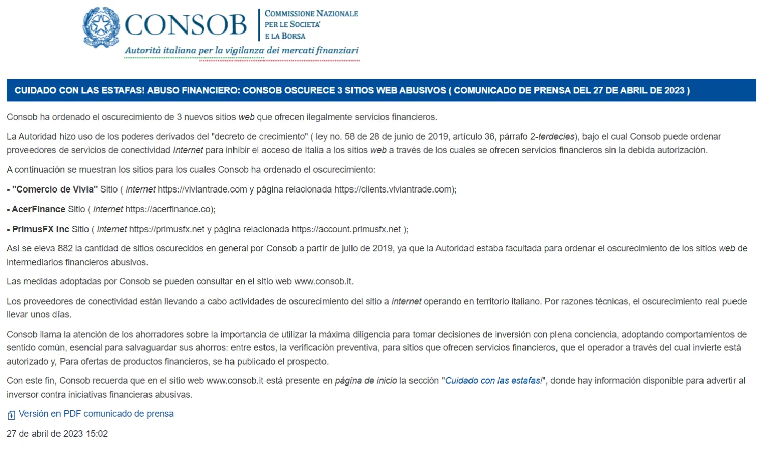 CONSOB CONSOB