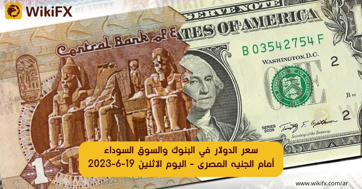 سعر الدولار في البنوك والسوق السوداء أمام الجنيه المصرى - اليوم الاثنين 19-6-2023.png