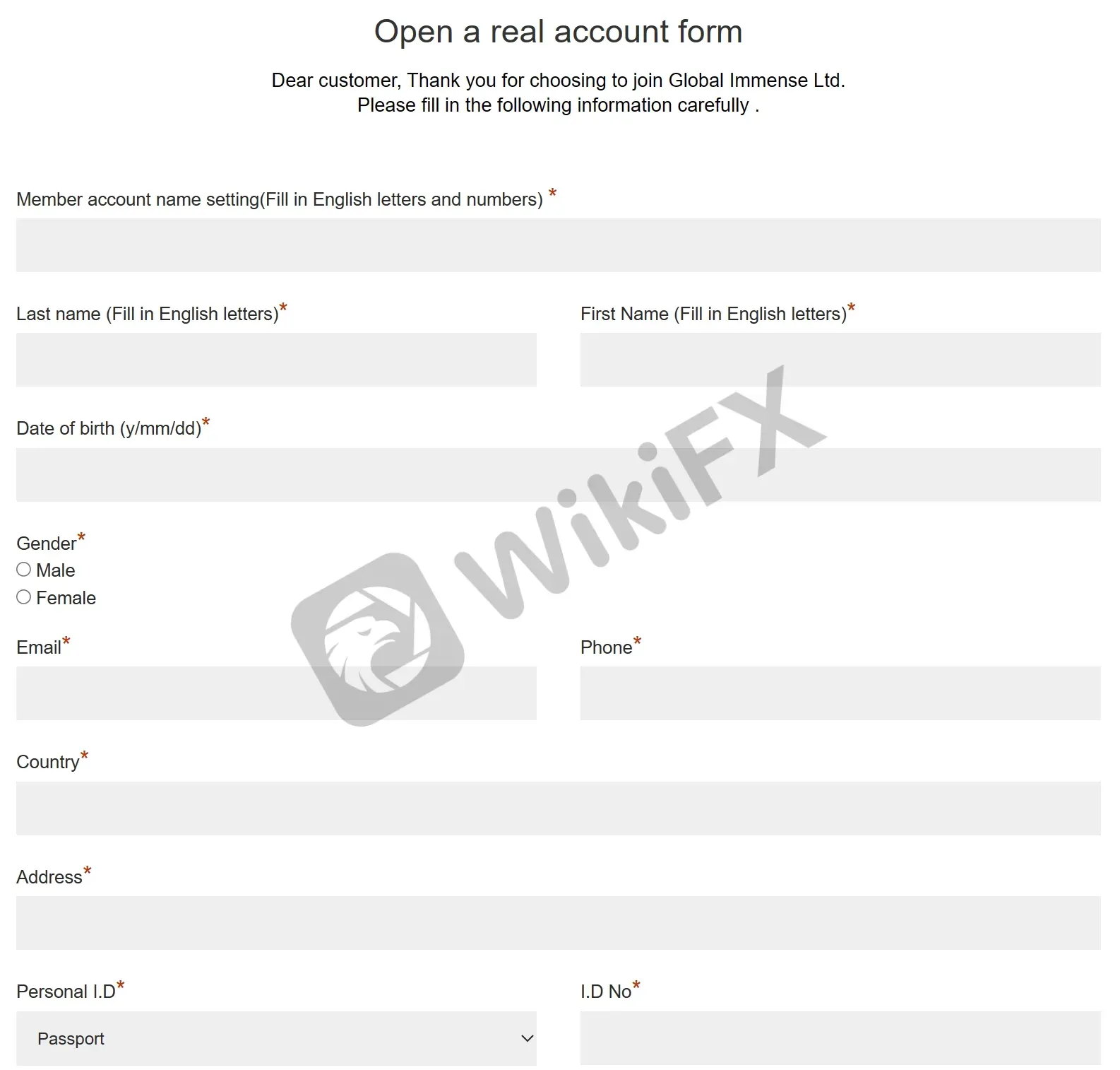 open a real account