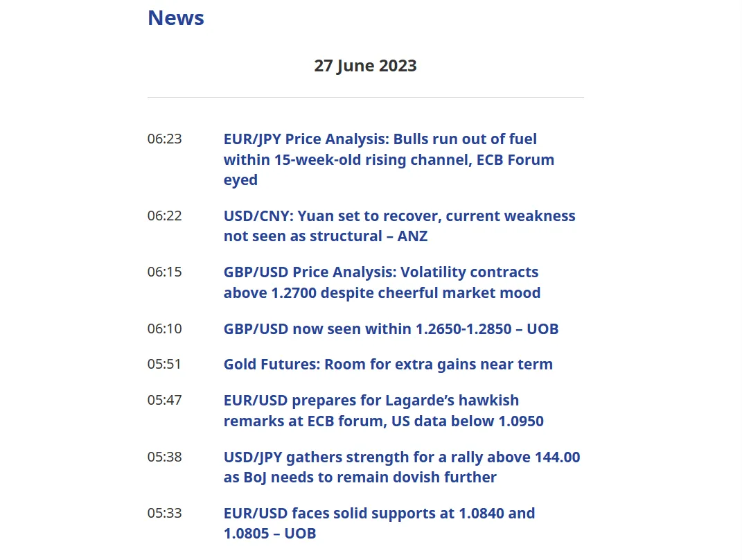 Market news Market news