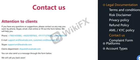 contact details