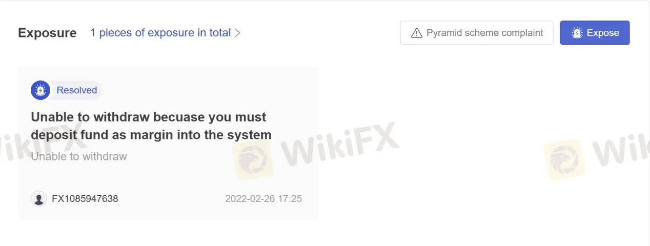 User Exposure on WikiFX User Exposure on WikiFX