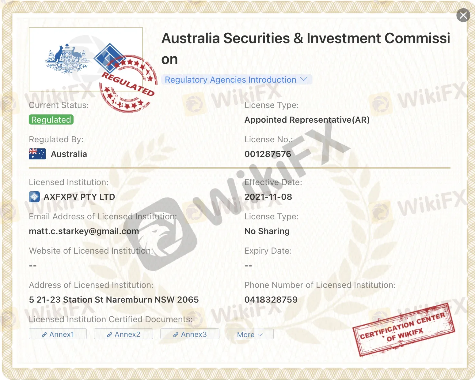 ASIC license