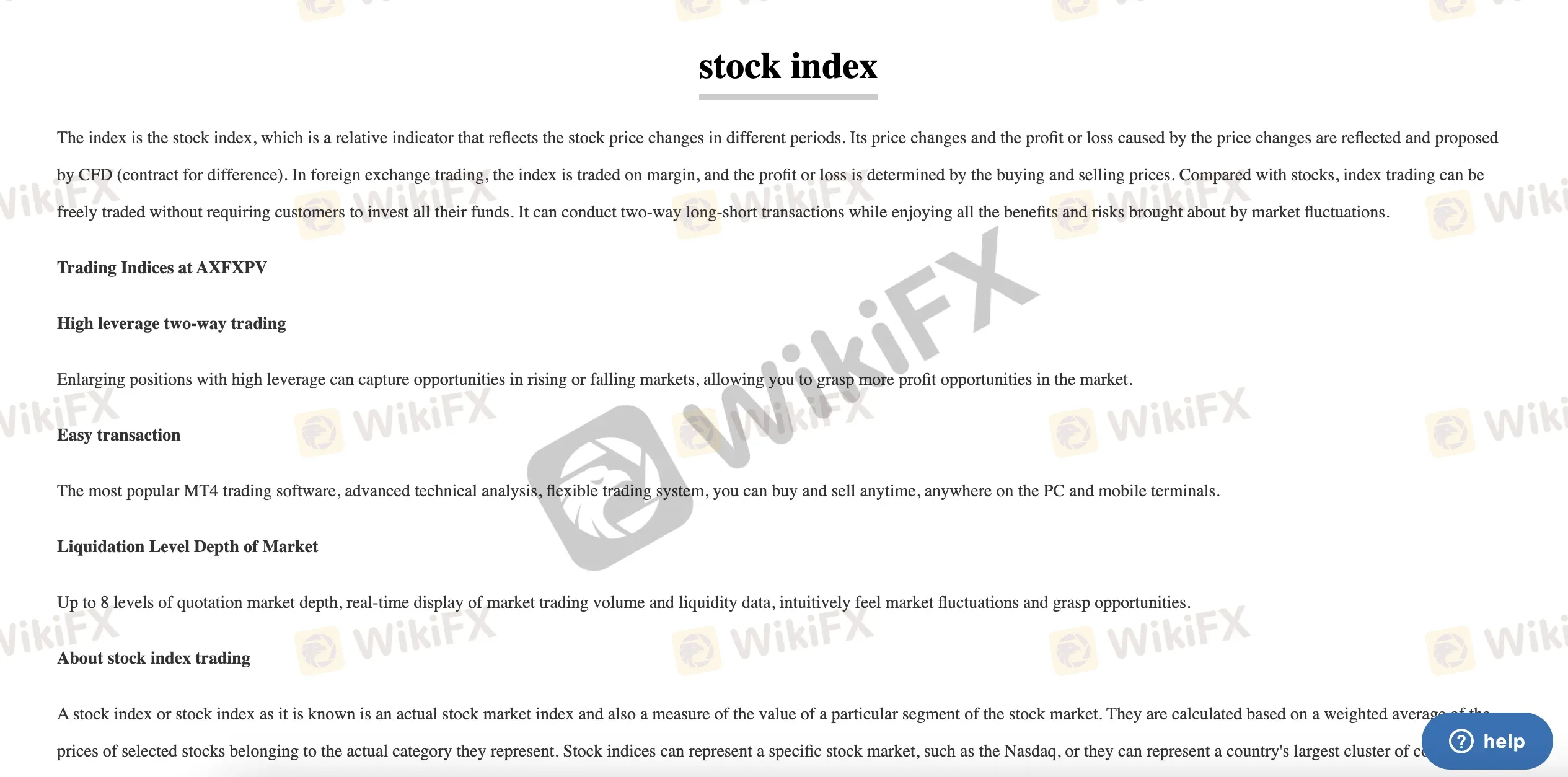 stock indices