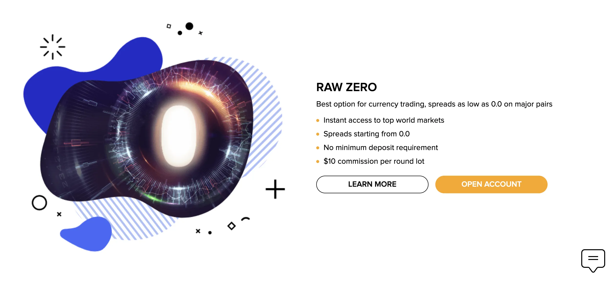 Raw zero account