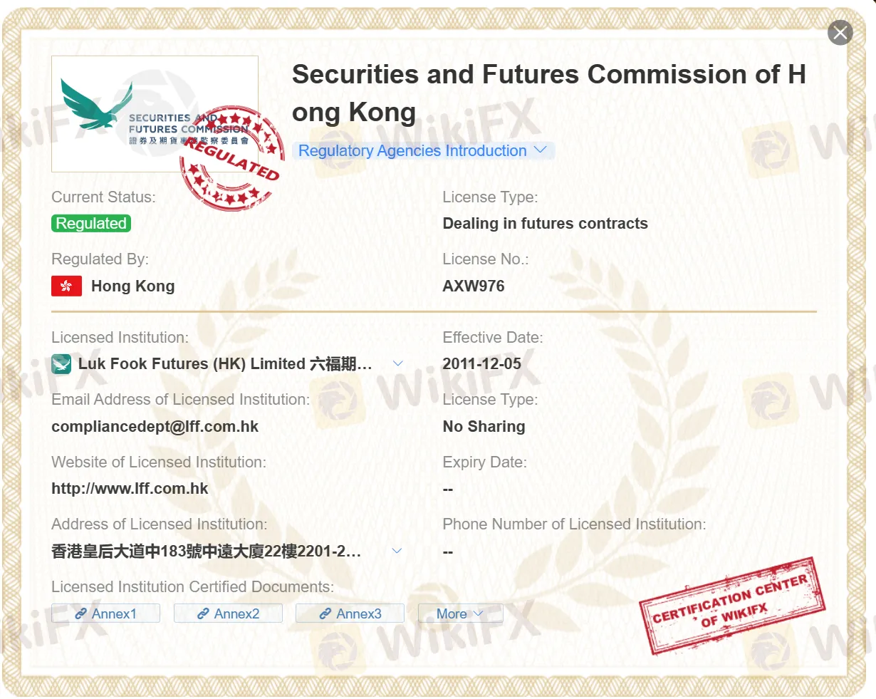SFC license