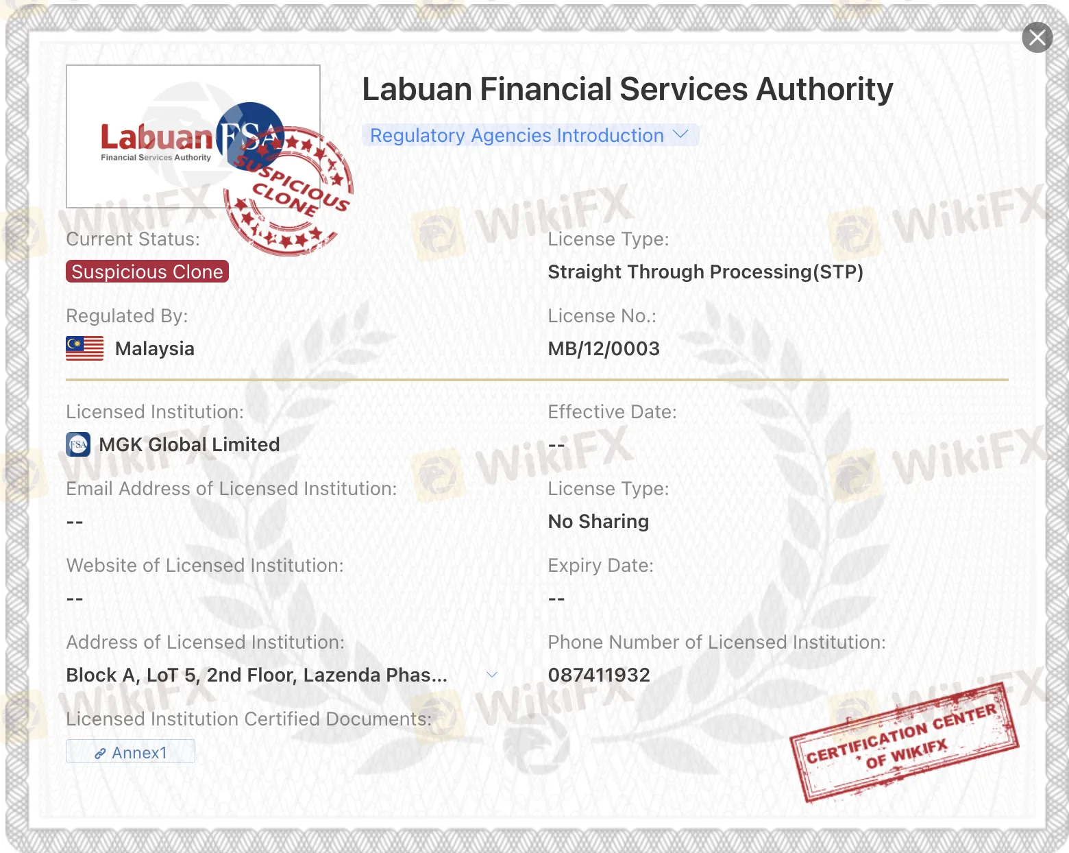 LFSA license LFSA license