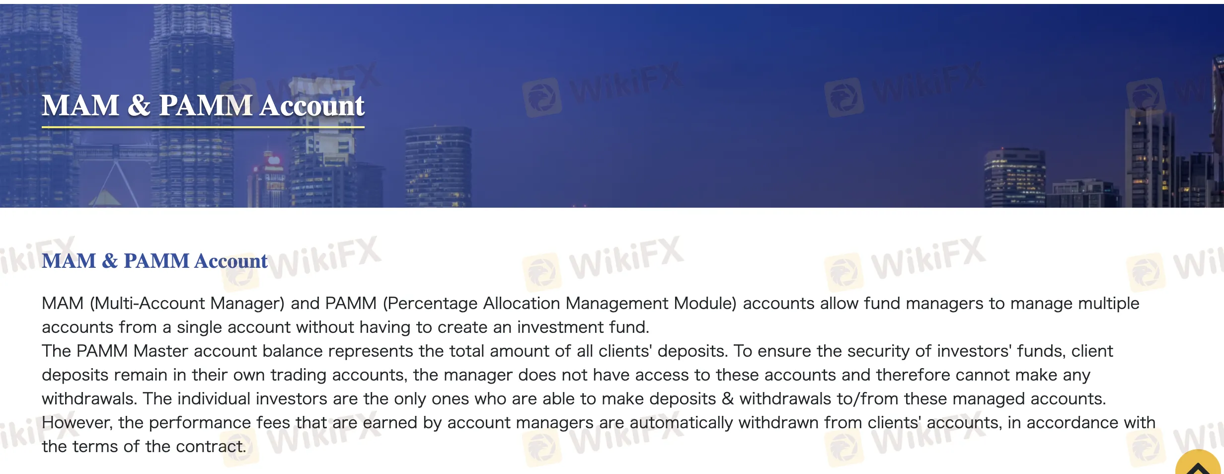 MAM & PAMM Account MAM & PAMM Account