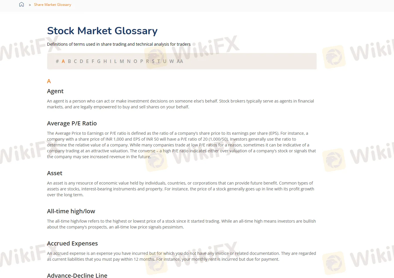 Glossary page