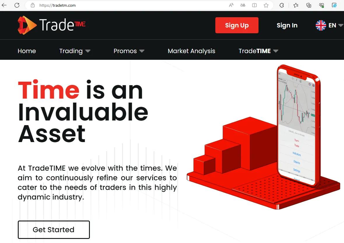 TradeTIME's home page