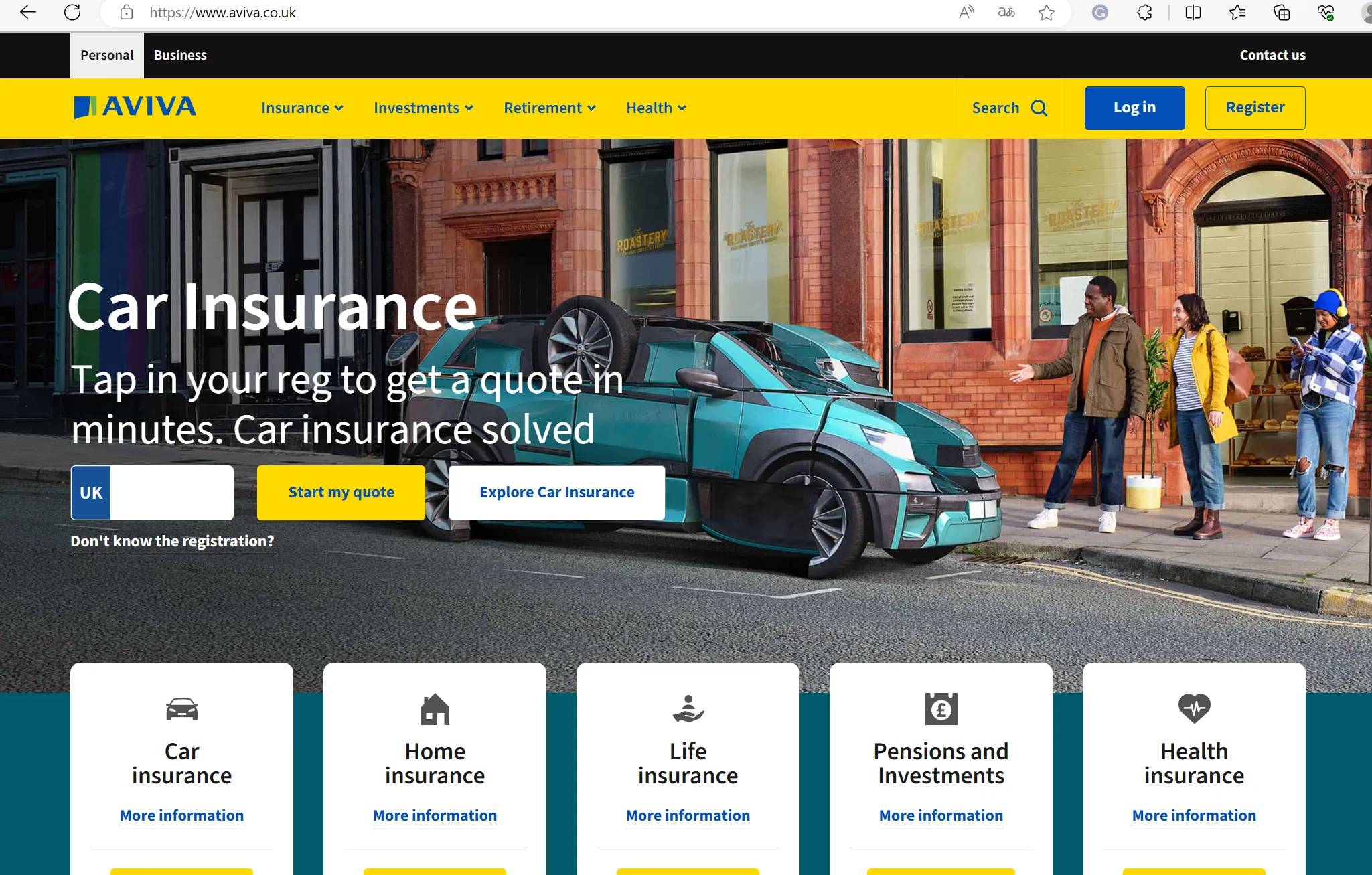 Aviva's home page
