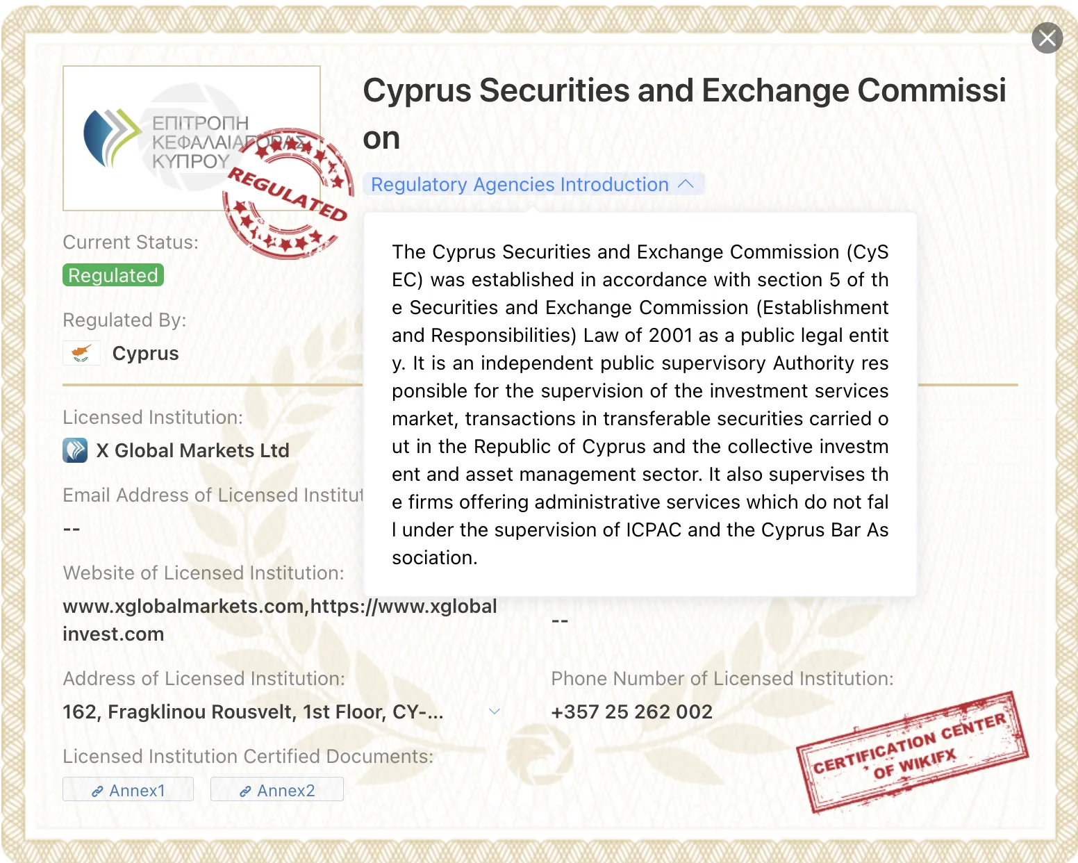 CySEC license