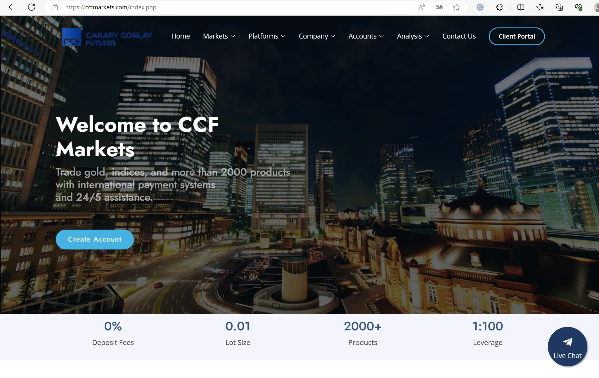 CCF Markets首页