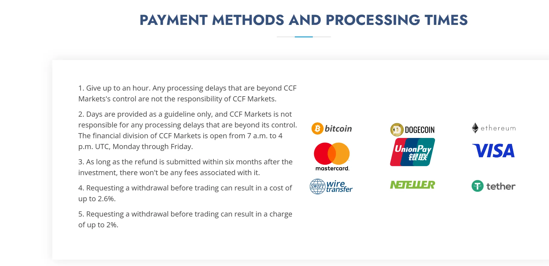 payment methods