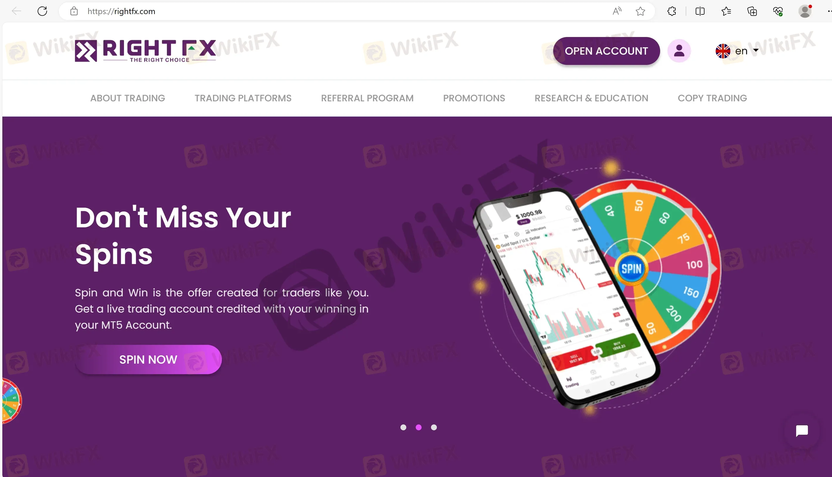 RightFX's home page