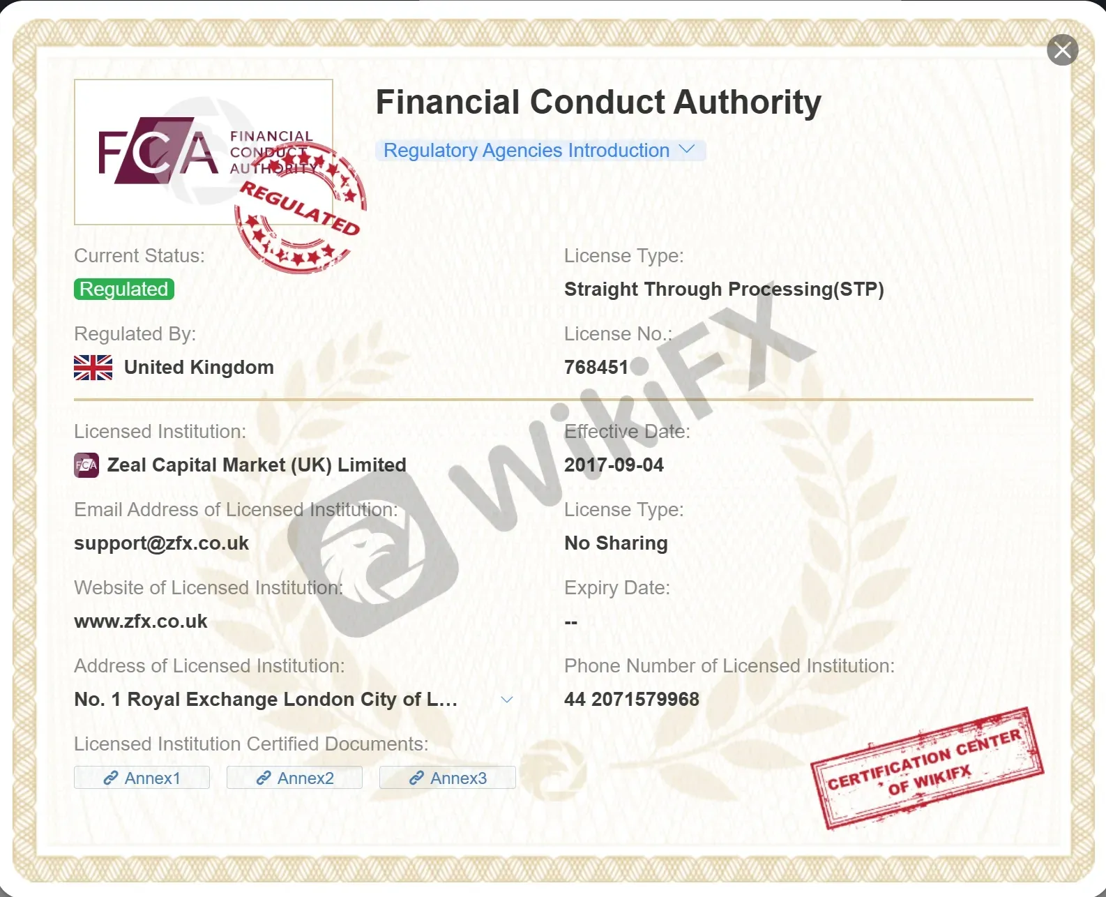 regulated by FCA